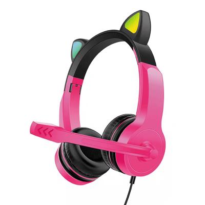 China Colorful Headband Sales Promotion Cat Ears Headphones, Cat Ears Headsets with Mac for Girl, Kids for sale