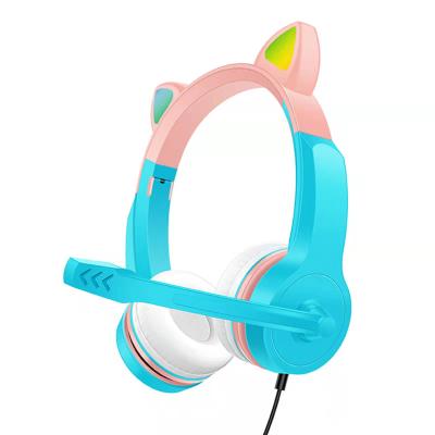 China 2022 Headband Product Trending Cat Ear Headphones, Cat Ear Headphones With MIC Girls Cat Ear Foldable Headphones for sale