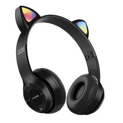 China Headband Amazon Bestselling Cat Ear Headphones Wireless Foldable Colorful Headphones For Girls for sale