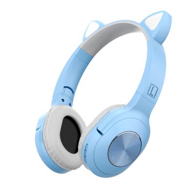 China Hot Product Wireless Headband Headphones Cute Cat Ear Headband Headphones for sale