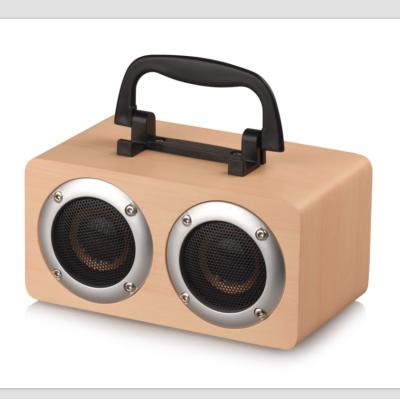 China 2021 Super Powerful Bass Sound Wood Wireless Speaker Mini Portable Blue Tooth Radio for sale