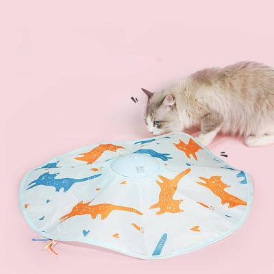 China Stocked Pet Toys for Cat Talk Toy Small Kitten Cat Funny Self-heyed Cat Turntable Automatic Rotating Tunnel for sale