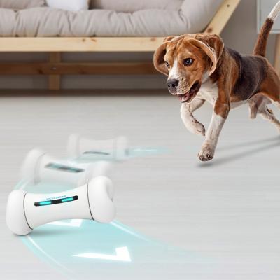 China PC&TPU Material Viable USB Rechargeable Mode Dog Bone Chew Dog Bone Chew Toy Smart Animal-Automatic Teasing Toy for sale