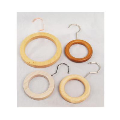 China Goods 2021 new good quality round style wooden hangers for clothes wall hangers clothes shop cheap wholesale for sale