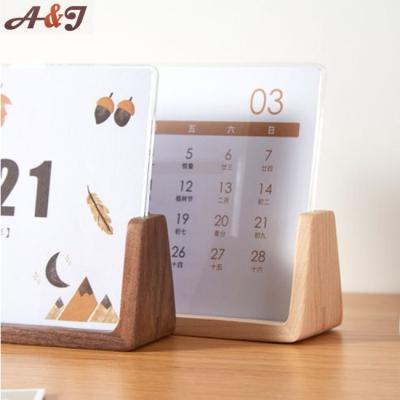 China Desk calendar base factory directly sell wooden base for desk calendar for sale