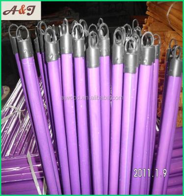 China Sustainable PVC Coated High Quality Wooden Broom Sticks for sale