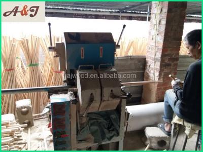 China Viable polishing machine for natural wood broom stick for sale