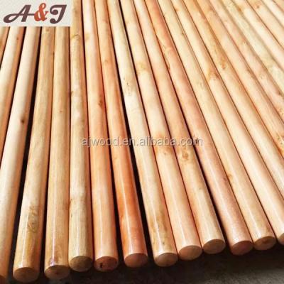 China Straight Varnished Wood Sticks Wooden Broom Stick Wooden Walking Stick Length 120cm for sale