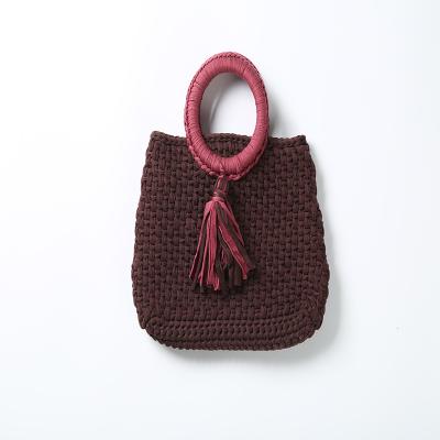 China Warmer And New Soft Elegant All-hand-made Polyester Ladies Bag Fashion Women Bag Wool for sale