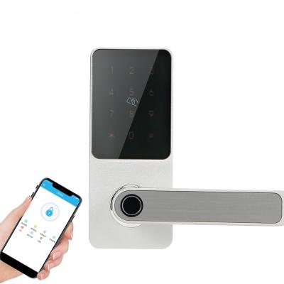 China Amazon Alexa Ttlock App Automatic Electronic Small But Smart Biometric Fingerprint Digital Button Smart Door Lock for sale