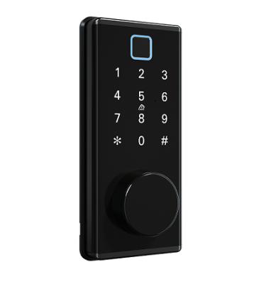 China Code Zinc Alloy Electronic Fingerprint Card Keypad Smart Door Lock With Automatic Door Lock for sale