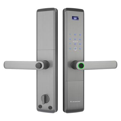 China Fashionable Mini Glass Electronic Tuya Smart Fingerprint Digital Mortise Keyless Door Wifi Lock for sale