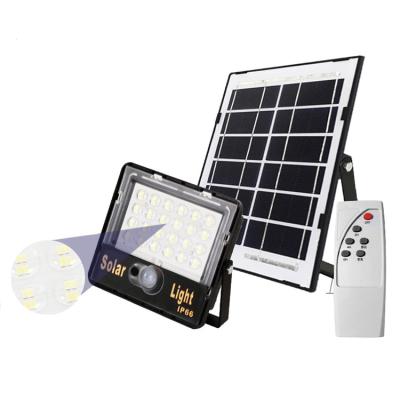 China Solar Garden LED Motion Sensor IP66 Light Outdoor 30W Radar Felt Floodlights Solar Flood Lights for sale