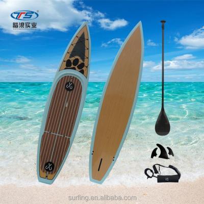 China High Quality Epoxy Wood Veneer Unisex Fishing SUP Stand Up Paddle Board Surfboard for sale