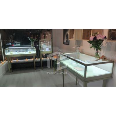 China Antique MDF Jewelry Shop Furniture Jewelry Shop Counter Design Showcase For Jewelry Shops Te koop