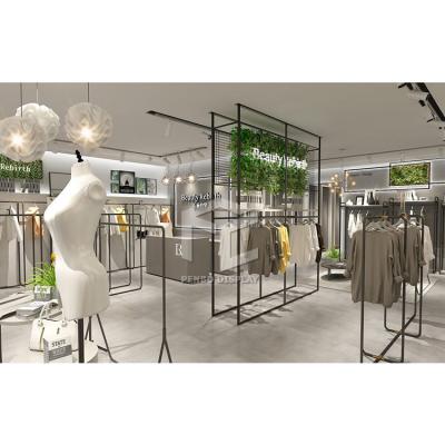 China Eco Friendly Fashion Modern Small Decoration Clothes Shops Retail Store Design for sale