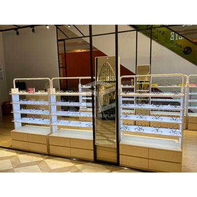 China Antique factory direct optical decoration with eyewear store interior design Te koop