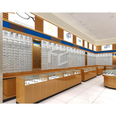 Chine Hot Antique Fashion Wooden Retailer Optical Store Show High End Custom Metal Sunglasses Cart Eyewear Display Cabinet à vendre