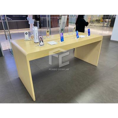 China Antique Modern Phone Display Showcase Cell Phone Design Wall Glass Buries Display For Cell Phone Shop for sale