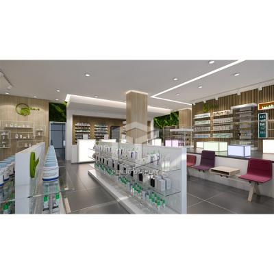 China Environmental Friendly Pharmacy Store Cashier Design Display Showcase Furniture For Retail Store Fixture for sale