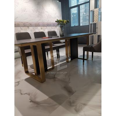 China White Marble Dining Table (Other) Style Dining Room Furniture Set Nordic Adjustable Metal Specific Hardware Use for sale