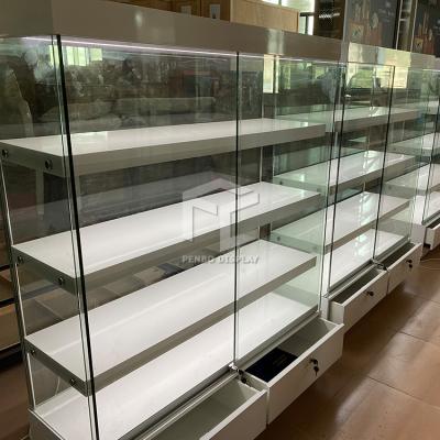 China Antique Vape Shop Display Showcase Cigarette Smoke Shop Interior Design Vape Display Furniture for sale