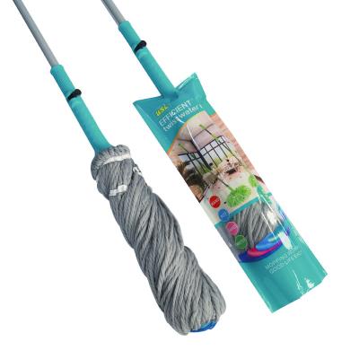 China home floor cleaning microfiber yarn twist mop with stainless steel handle Circular for sale