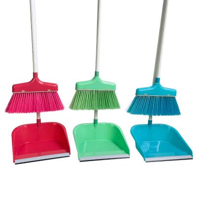 China Home Household Cleaning Tools And Accessories Broom And Dustpan Sets With Long Handle for sale