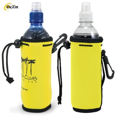 China Waterproof Hot selling Bottle Carrier Holder Sleeve Insulated Cooler Bag Adjustable Neoprene Water Bottle Sleeve Pouch for sale