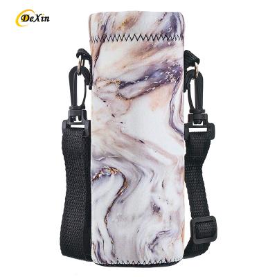 China Waterproof Promotional insulated unfoldable blanks personalized custom neoprene slimline water bottle sleeve for sale