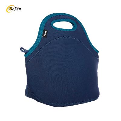 China Waterproof Manufacturer Solid Color insulated Lunch Tote Bag Neoprene waterproof customized printed zipper neoprene picnic bag for sale