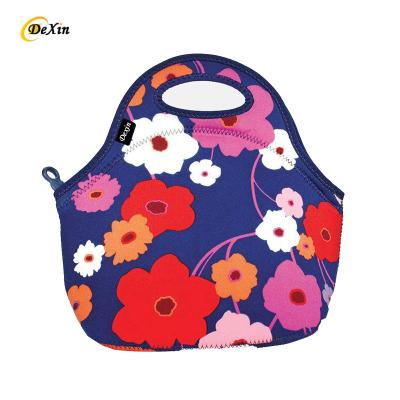 China Waterproof Custom Nature Insulated Neoprene Lunchbox Tote Lunch Bag Made For Women Men and Kids for sale