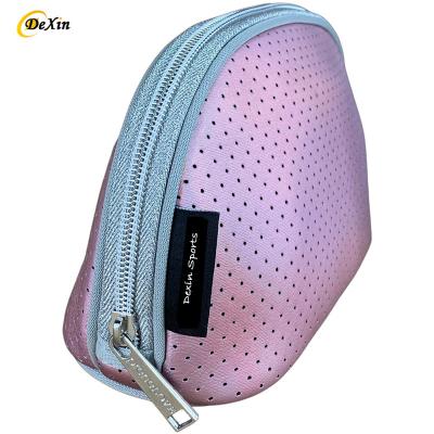 China Durable High Quality Neoprene Travel Toiletry Bag Travel Cosmetic Pouch Cosmetic Pouch Makeup Bag Use With Removable Zipper Pouch for sale