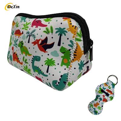 China Durable Cosmetic Bag Customization Logo Small Neoprene Portable Cute Travel Zipper Tool Cosmetic Makeup Make Up Bag for sale