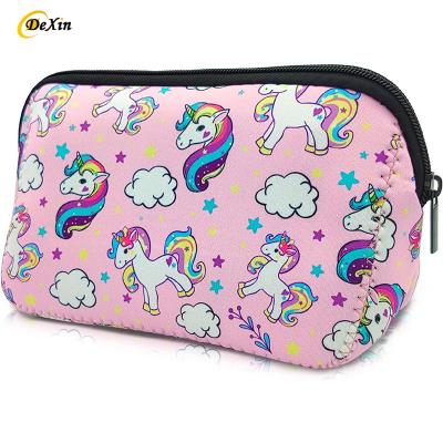 China Durable Superior Quality Neoprene Cosmetic Bag Customized Small Makeup Pen Holder Pouch for Ladies Girls for sale