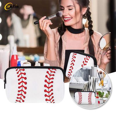 China Durable BSCI ISO Sedex Wholesale High Quality Women Black Silicone Makeup Pouch Neoprene Travel Cosmetic Bag for sale