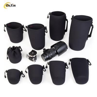 China Protective Effects Hot Sale Soft Neoprene Camera Lens Pouch Waterproof Camera Protection Lens Bags for sale