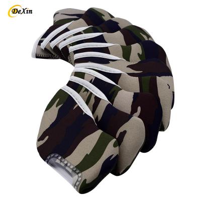 China Durable Wholesale Printing Camo Promotional Customized Logo Design Camouflage Neoprene Golf Club Cover for sale