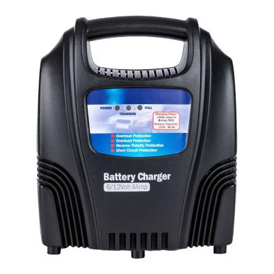 China 12V 4A CE Certificated Lead Acid Car Battery Charger With Float And Charging Net A1204S 148x95x175mm for sale