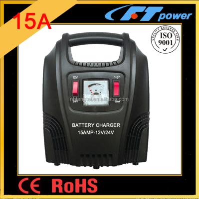 China Integrated Toroidal Transformer 15AMP Lead Acid Battery Charger 12V 24V Lead Acid Battery Car Charger 110V/120V/230V Full Automatic AC To DC 6V/12V Battery for sale