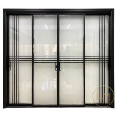 China Modern European Style Sound Proof Aluminum Sliding Door Waterproof Glazed Door For Balcony for sale