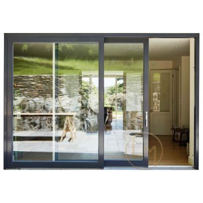 China Modern European Style Heavy Duty Glass Sliding Door Powder Coated Aluminum Door For Balcony for sale