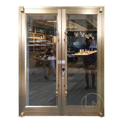 China China Manufacturer Commercial Door Black Aluminum Casement Door Waterproof For Outdoor for sale