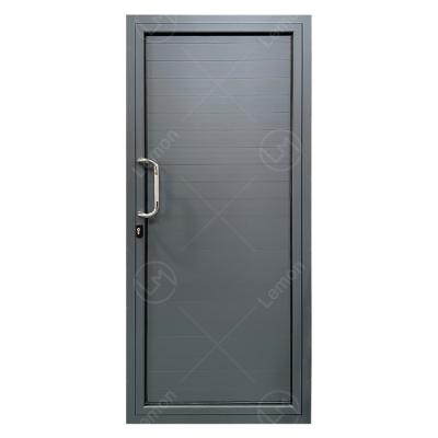 China Modern Design Full Gray Toilet Door High Quality Waterproof Aluminum Casement Door For Bathroom for sale