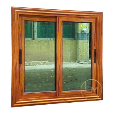 China Color Magnetic Wood Frame Window Screen Plastic PVC Sliding Stained Glass Windows for sale