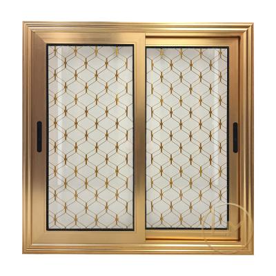 China Magnetic Screen Design Luxury Powder Coated Windows Aluminum Finish Waterproof Glass Sliding Window For Room for sale