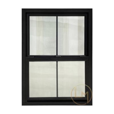 China New Magnetic Screen Design Energy Saving Aluminum Hung Window Sound Proof Glazed Vertical Sliding Window for sale