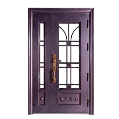 China New Design High Security Hot Sale Front Door With Glass Security Door For House for sale