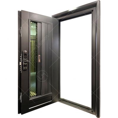 China Residential House Villa Front Entrance Anti Rust 304 SS Stainless Steel Anti Theft Door With Frame for sale