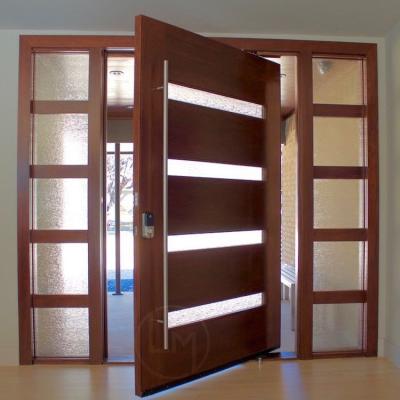 China High quality waterproof solid wood pivot door soundproof exterior modern door for villa for sale